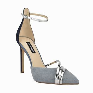 Nine West Taunt Dress Pumps - Blue/Silver - Ireland (AC0684157)